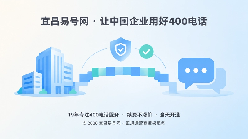抽象场景式扁平插画：稳定桥梁连接企业与客户，体现长期通信资产